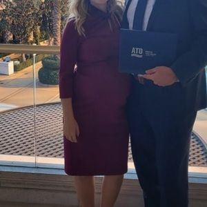 Burgundy Maternity Dress by Donna Morgan